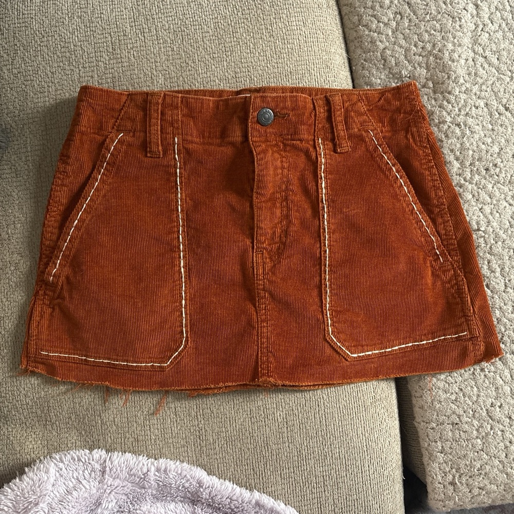 Old Navy Rust Corduroy Mini Skirt